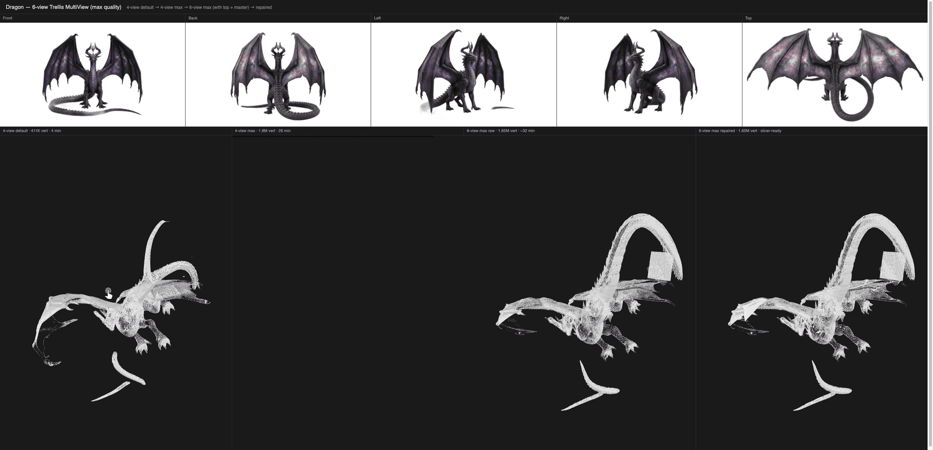 Three-dimensional dragon relief carving, digitally sculpted for CNC carving